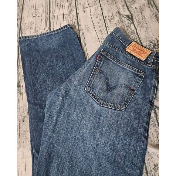 Vintage Y2K Levi's 514  Straight Leg Mens Size 36 x 32 Denim Jeans Workwear Slim - Picture 1 of 9